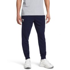 Spodnie dresowe męskie Under Armour Rival Terry Jogger L. Niebieskie spodnie dresowe męskie Under Armour, bez wzorów, z dresówki. Za 152.27 zł.