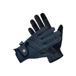 Rękawiczki jeździeckie damskie EQUESTRIAN QUEEN Abaco 26SS. Niebieskie rękawiczki dziecięce EQUESTRIAN QUEEN, ze skóry, bez ramiączek. Za 119.99 zł.