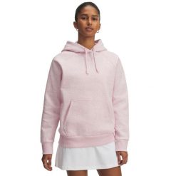 Bluza damska Under Armour Rival Fleece Hoodie. Czerwone bluzy z kapturem damskie Under Armour, s, z bawełny. Za 263.88 zł.