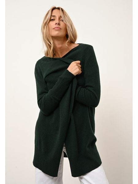 Just Cashmere Kaszmirowy kardigan "Brooke" w kolorze ciemnozielonym rozmiar: M. Zielone kardigany damskie Just Cashmere, m, bez wzorów, z kaszmiru. Za 241.56 zł.