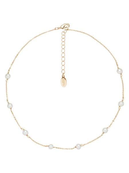 U.S. Polo Assn. Pozłacany naszyjnik z perłami - dł. 37 cm rozmiar: onesize. Niebieskie naszyjniki damskie U.S. Polo Assn., metalowe. Za 86.99 zł.