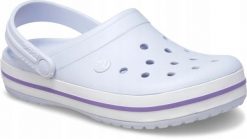Crocs Damskie Buty Chodaki Klapki Crocband 11016 Clog. Białe klapki damskie Crocs, bez wzorów, z materiału, bez obcasa. Za 199.99 zł.