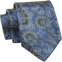 Krawat Niebieski, Wzór Orientalny, 7 cm, Elegancki, Klasyczny, Męski -ALTIES. Niebieskie krawaty i muchy męskie Alties, bez wzorów, z tkaniny, eleganckie. Za 49.00 zł.
