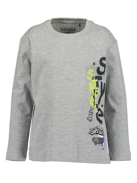 Blue Seven Bluzka 850724 X Szary Regular Fit. Szare t-shirty chłopięce Blue Seven, bez wzorów, z bawełny, bez ramiączek. Za 59.99 zł.