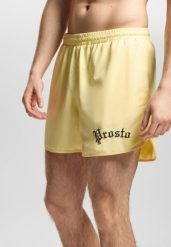 Spodenki sportowe męskie Prosto College. Żółte kąpielówki męskie Prosto., m, z aplikacjami, z materiału. Za 194.99 zł.