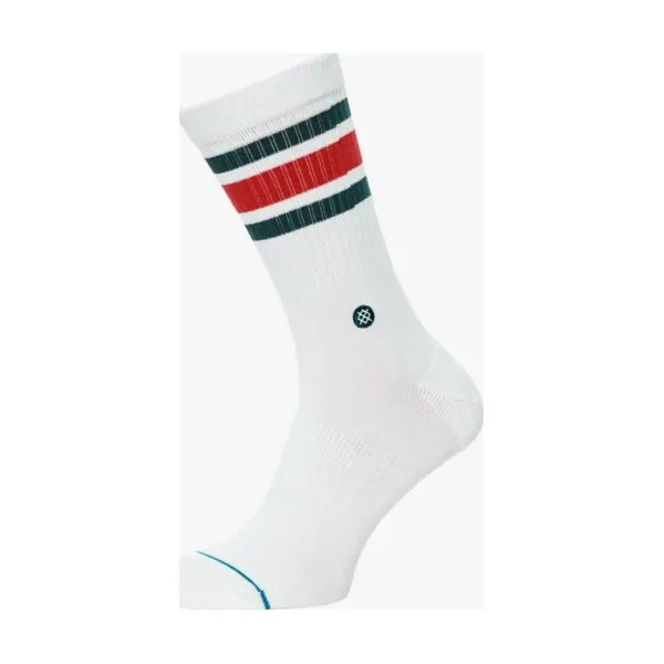 Stance Skarpety Boyd 4 Whtred , biały, rozmiar L. Białe skarpetki męskie Stance, z aplikacjami, z bawełny. W wyprzedaży za 39.99 zł.