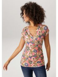 Aniston Koszulka w kolorze jasnoróżowo-niebieskim rozmiar: 44. Różowe t-shirty damskie Aniston, bez wzorów, bez kołnierzyka. Za 48.28 zł.