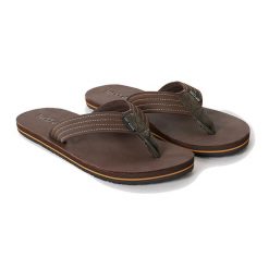 Japonki męskie Rip Curl Revival Leather Open Toe. Brązowe klapki i japonki męskie RIPCURL. Za 219.99 zł.