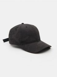Czapka z odblaskowym nadrukiem - czarny. Czarne czapki męskie Sinsay, bez wzorów. Za 25.99 zł.