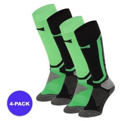 Skarpety snowboardowe unisex 4 szt. Zielone skarpetki damskie XTREME, bez wzorów, z materiału. W wyprzedaży za 220.75 zł.