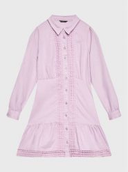 Guess Sukienka koszulowa J3RK04 WE8R0 Różowy Regular Fit. Czerwone sukienki dziewczęce Guess, z aplikacjami, z lyocellu, bez ramiączek. Za 199.99 zł.