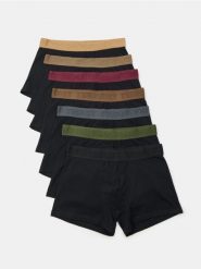 Bawełniane bokserki 7 pack - czarny. Czarne bokserki męskie Sinsay, bez wzorów, z bawełny. Za 59.99 zł.
