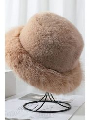 Lucky Bees Kapelusz w kolorze beżowym rozmiar: onesize. Brązowe kapelusze damskie Lucky Bees, bez wzorów, z futra. Za 152.62 zł.