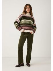 More & More Sweter w kolorze bordowo-kremowo-ciemnozielonym rozmiar: 36. Zielone golfy damskie MORE & MORE, bez wzorów, bez ramiączek. Za 183.59 zł.