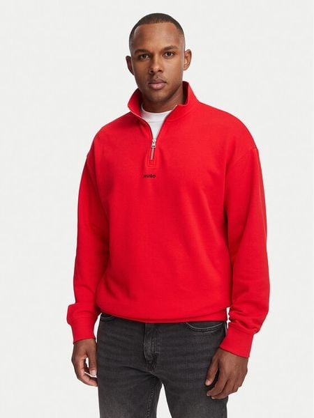 HUGO Bluza Durty244 50525881 Czerwony Relaxed Fit. Czerwone bluzy bez kaptura męskie Hugo, m, z bawełny. Za 404.99 zł.