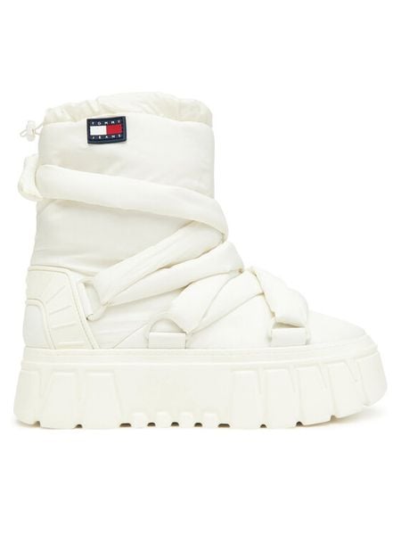 Tommy Jeans Śniegowce Tjw Chunky Snow Boot Nylon EN0EN02842 Biały. Białe śniegowce damskie Tommy Jeans, z jeansu. Za 489.99 zł.