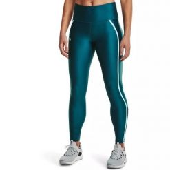 Legginsy damskie Under Armour HG Shine Mesh Leggings PKT NS. Zielone legginsy damskie Under Armour, xs, bez wzorów, z meshu. Za 59.99 zł.