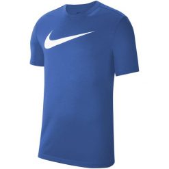 Koszulka męska Nike Dri-FIT Park 20 niebieska XL. Niebieskie t-shirty sportowe męskie Nike, m, z bawełny, bez ramiączek, na fitness i siłownię, dri-fit (nike). Za 108.99 zł.