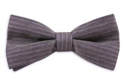 Fioletowa Mucha w Prążek - Alties, Męska. Fioletowe krawaty i muchy męskie Alties, bez wzorów, eleganckie. Za 54.00 zł.