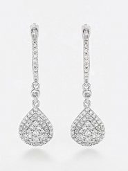 DIAMANTA Złote kolczyki z diamentami rozmiar: onesize. Szare kolczyki damskie DIAMANTA, z diamentem, złote. Za 2,436.80 zł.