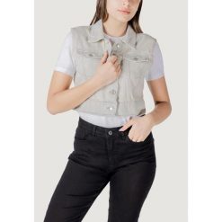 Kurtka Kobieta ONLY Onlbeverly Vest Tint Bleach Dnm Red Tai. Niebieskie kurtki damskie Only, na lato, bez wzorów, z bawełny, bez kaptura. W wyprzedaży za 223.95 zł.