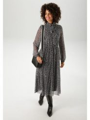 Aniston Sukienka w kolorze szaro-czarnym rozmiar: 48. Czarne sukienki damskie Aniston, bez wzorów, bez kołnierzyka, bez ramiączek, maxi. Za 92.21 zł.
