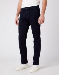 WRANGLER GREENSBORO MĘSKIE SPODNIE JEANSOWE BLACK BACK W15QQC77D 112127042. Czarne spodnie materiałowe męskie Wrangler, bez wzorów, z jeansu. Za 229.99 zł.
