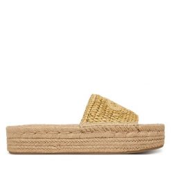 Espadryle Calvin Klein. Brązowe espadryle damskie CALVIN KLEIN, bez wzorów, bez obcasa. Za 449.99 zł.