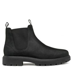 Sztyblety Geox. Czarne sztyblety męskie Geox, bez zapięcia. Za 399.99 zł.