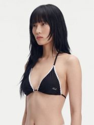 KARL LAGERFELD Góra od bikini B1W46019 Czarny. Czarne bikini damskie Karl Lagerfeld, bez wzorów. Za 339.99 zł.