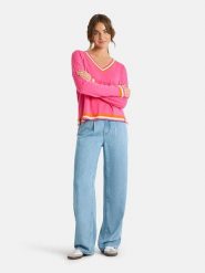 LIEBLINGSSTÜCK Sweter "Malin" w kolorze różowym rozmiar: 48. Różowe swetry klasyczne damskie LIEBLINGSSTÜCK, z bawełny, bez kołnierzyka. Za 272.31 zł.