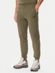 EA7 Emporio Armani Spodnie dresowe 8NPP66 PJVRZ U7014 Khaki Regular Fit. Brązowe spodnie dresowe męskie EA7 Emporio Armani, bez wzorów, z dresówki. Za 399.99 zł.