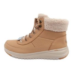 Buty Damskie Sportowe Skechers On-The-Go 144756/CSNT brązowe. Brązowe buty sportowe na co dzień damskie bez wzorów, z nubiku. Za 603.79 zł.
