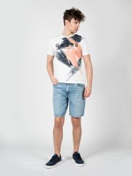 Guess Szorty "Rodeo" | M3GD27D4Z62 | Mężczyzna | Niebieski. Niebieskie szorty męskie Guess, z bawełny, bez kołnierzyka. W wyprzedaży za 259.00 zł.