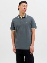 Jack & Jones Koszulka polo "Jjpaulos" w kolorze granatowym rozmiar: L. Niebieskie koszulki polo męskie Jack & Jones, l, bez wzorów, z bawełny, bez ramiączek. Za 92.42 zł.