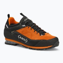 Buty trekkingowe męskie AKU Link GTX. Brązowe buty trekkingowe męskie Aku, z materiału, bez zapięcia. Za 809.99 zł.