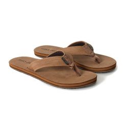 Japonki męskie Rip Curl Revival Leather Open Toe. Brązowe klapki i japonki męskie RIPCURL. Za 179.00 zł.