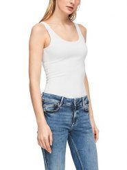 S.Oliver Top w kolorze białym rozmiar: XL. Białe topy damskie S.Oliver, s, bez wzorów, bez kołnierzyka. Za 19.68 zł.