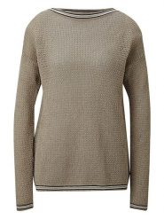 Heine Sweter w kolorze beżowym rozmiar: 40/42. Brązowe swetry klasyczne damskie Heine, z bawełny, bez kołnierzyka. Za 70.24 zł.