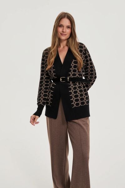 Gładki pasek czarny. Czarne paski damskie MOODO, bez wzorów, z poliesteru. Za 39.99 zł.