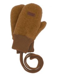 MaxiMo Wełniane rękawiczki w kolorze jasnobrązowym rozmiar: L. Brązowe rękawiczki dziecięce Maximo, ze skóry, bez ramiączek. Za 78.66 zł.