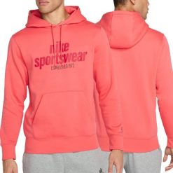 Bluza męska sportowa Nike Sportswear Club HJ2159-814 z kapturem. Brązowe bluzy sportowe męskie Nike, bez wzorów, casualowe, bez kołnierzyka, bez ramiączek. Za 179.00 zł.