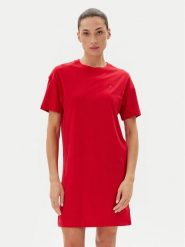 Tommy Hilfiger Koszula nocna UW0UW05767 Czerwony Regular Fit. Czerwone koszule nocne damskie Tommy Hilfiger, bez wzorów, z bawełny. Za 189.99 zł.