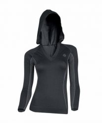 Bluza damska z kapturem Brubeck BALANCE. Czarne bluzy z kapturem damskie Brubeck, xl, z dzianiny. Za 69.99 zł.
