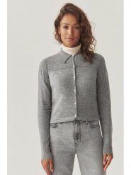 TATUUM Wełniany kardigan "Elara" w kolorze jasnoszarym rozmiar: M. Szare kardigany damskie Tatuum, m, bez wzorów, z wełny. Za 306.01 zł.