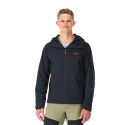 Kurtka softshell męska Rab Torque. Szare kurtki męskie RAB, m, bez wzorów, z softshellu, bez kaptura. Za 626.34 zł.