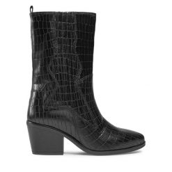 Botki Gabor. Czarne botki damskie Gabor, bez obcasa, na słupku, bez zapięcia. Za 879.99 zł.