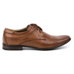 KOMODO Buty wizytowe skórzane męskie 877L brązowe. Brązowe buty wizytowe męskie bez zapięcia. Za 377.80 zł.