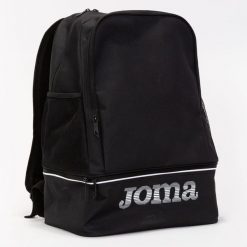 Plecak sportowy piłkarski Joma Training III z kieszenią na obuwie. Czarne plecaki damskie Joma, bez wzorów, sportowe. Za 89.99 zł.