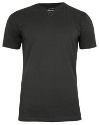 Grafitowy Bawełniany T-Shirt -PAKO JEANS- Męski, Krótki Rękaw, Dekolt w Serek z Guzikami, BASIC. Szare t-shirty męskie Pako Jeans, m, bez wzorów, z bawełny, bez kołnierzyka. Za 67.00 zł.